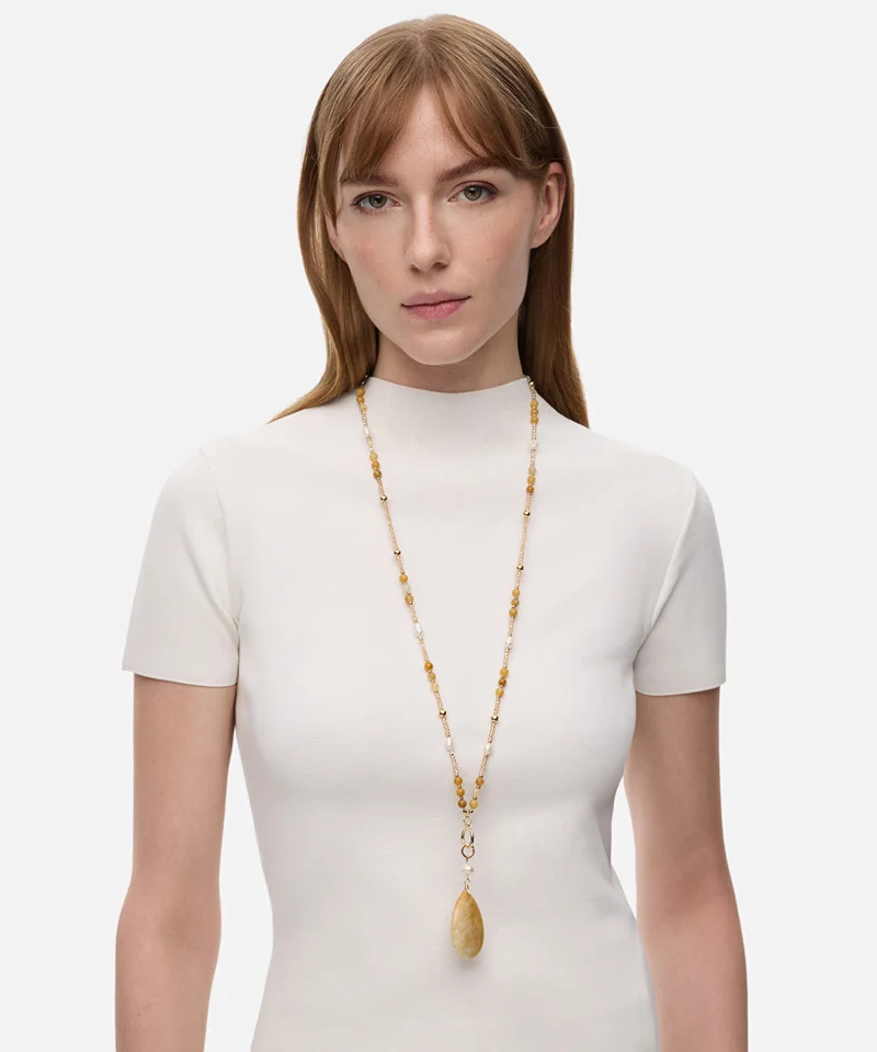 Ipekyol Mixed Bead Long Necklace